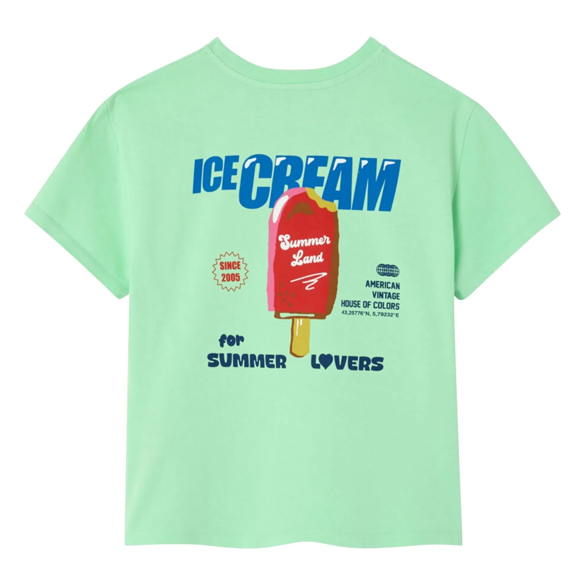 American Vintage - Fizvalley Ice Cream T-Shirt | Aqua