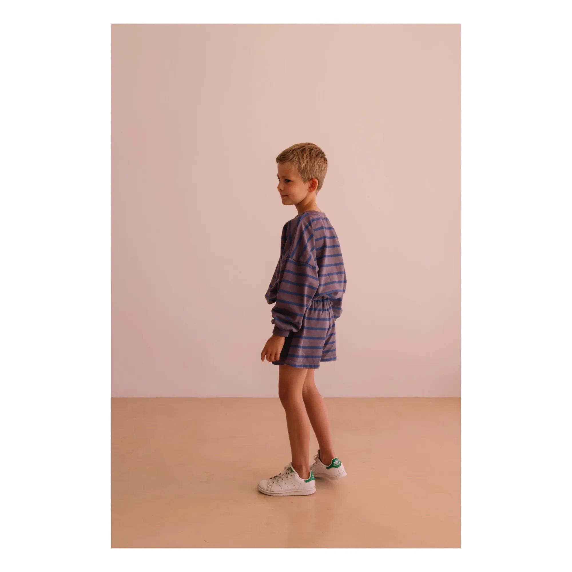 We Are Kids - Marlow Gestreifte Bio-Baumwoll-Shorts | Lila