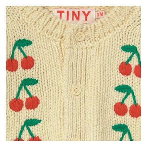 Tinycottons - Kirschen Cardigan | Blassgelb