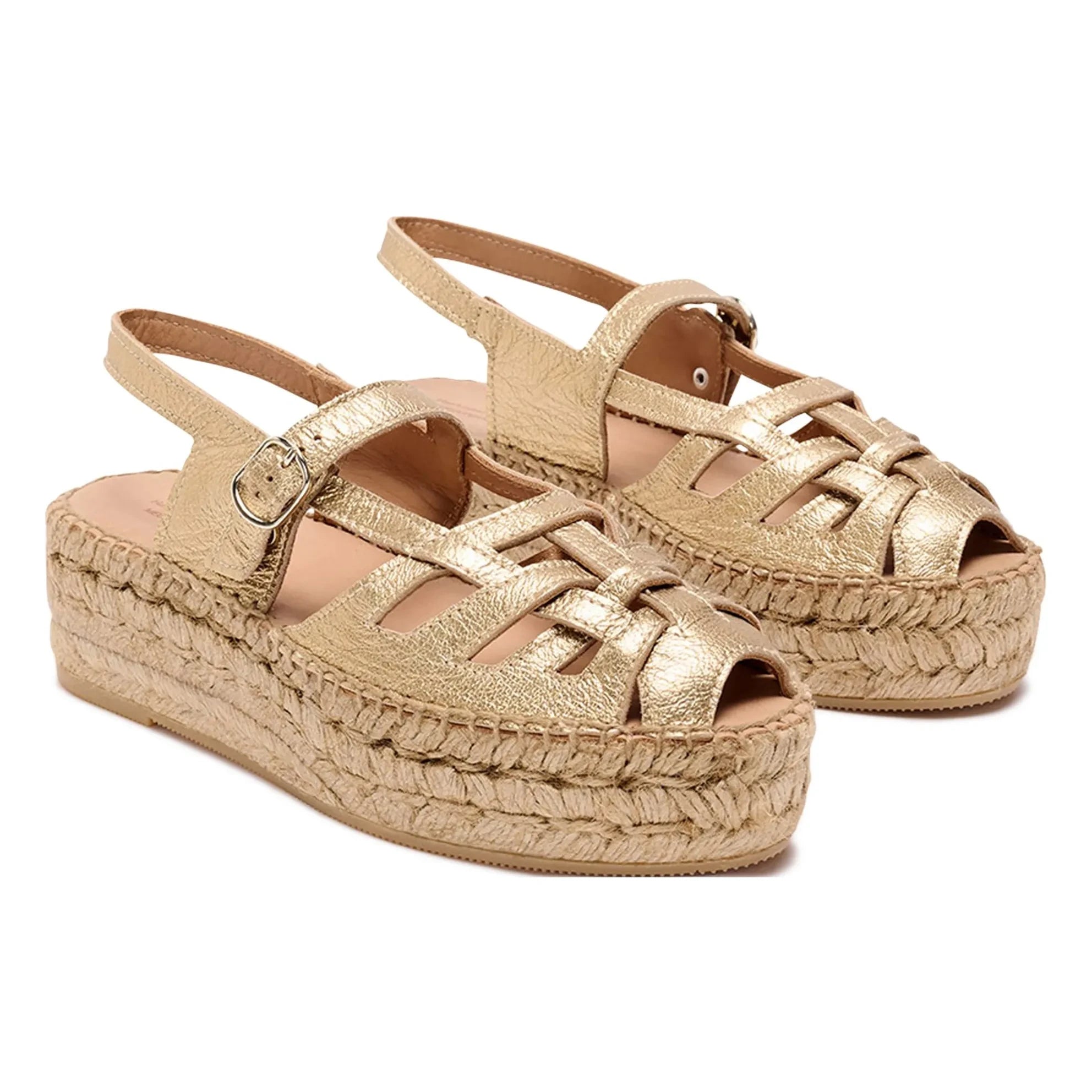 Naguisa - Thalis Metalik Espadriller | Altın