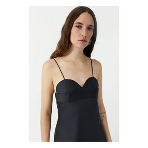 Cordera - Herzförmiges Dekolleté Kleid | Schwarz