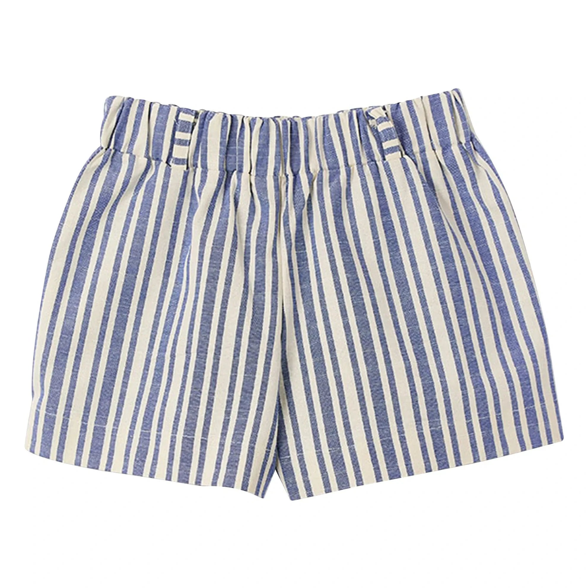 Fabula - Gestreifte Weite Shorts | Hellblau