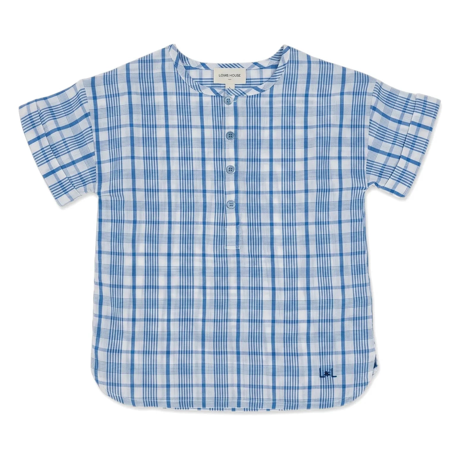 Louis Louise - Saul Kareli Kurta | Mavi