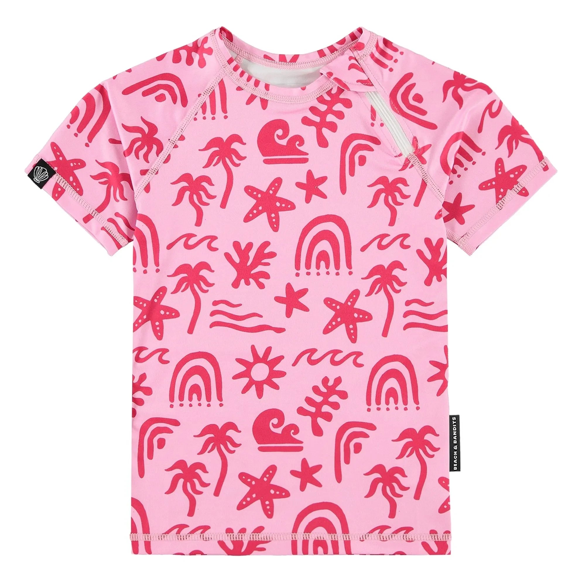 Beach & Bandits - Tropical Vibes UV-Schutz-T-Shirt Recycelte Fasern | Pink