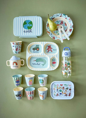 Rice - ABC Melamin Essgeschirr Set | Hellblau