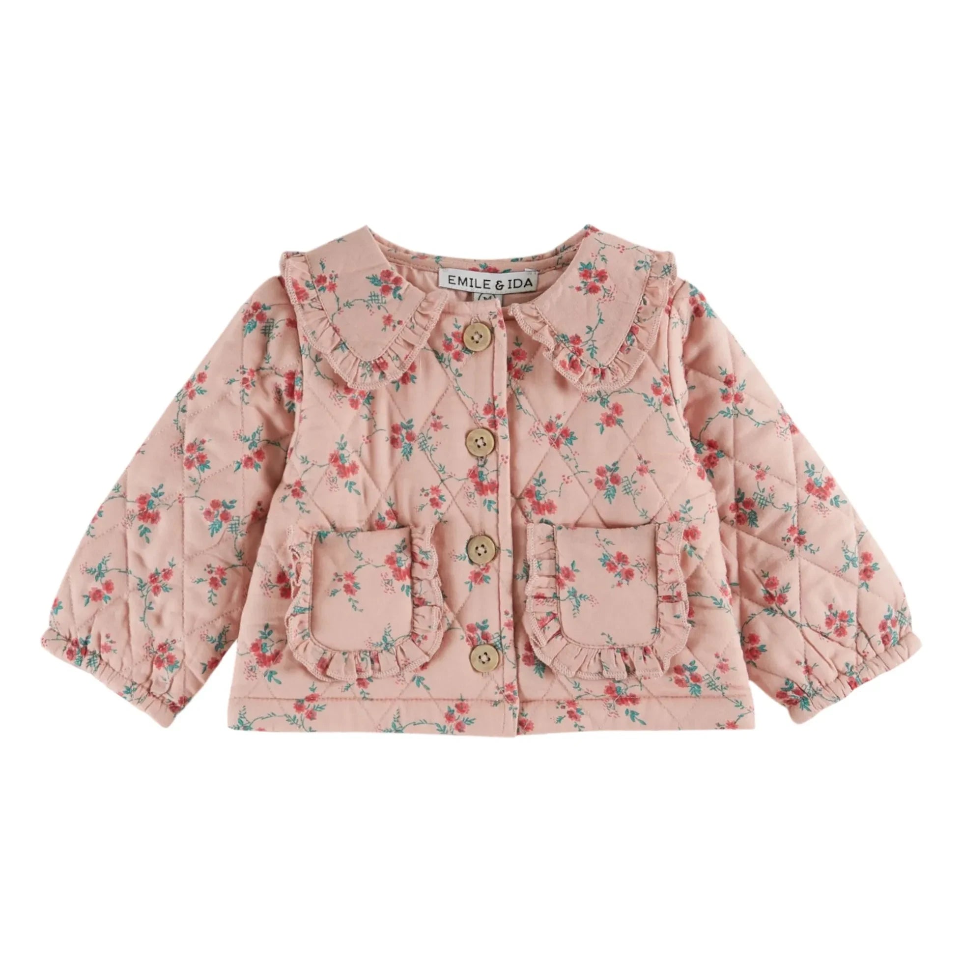 Emile et Ida - Blumenmuster Steppjacke | Rosa