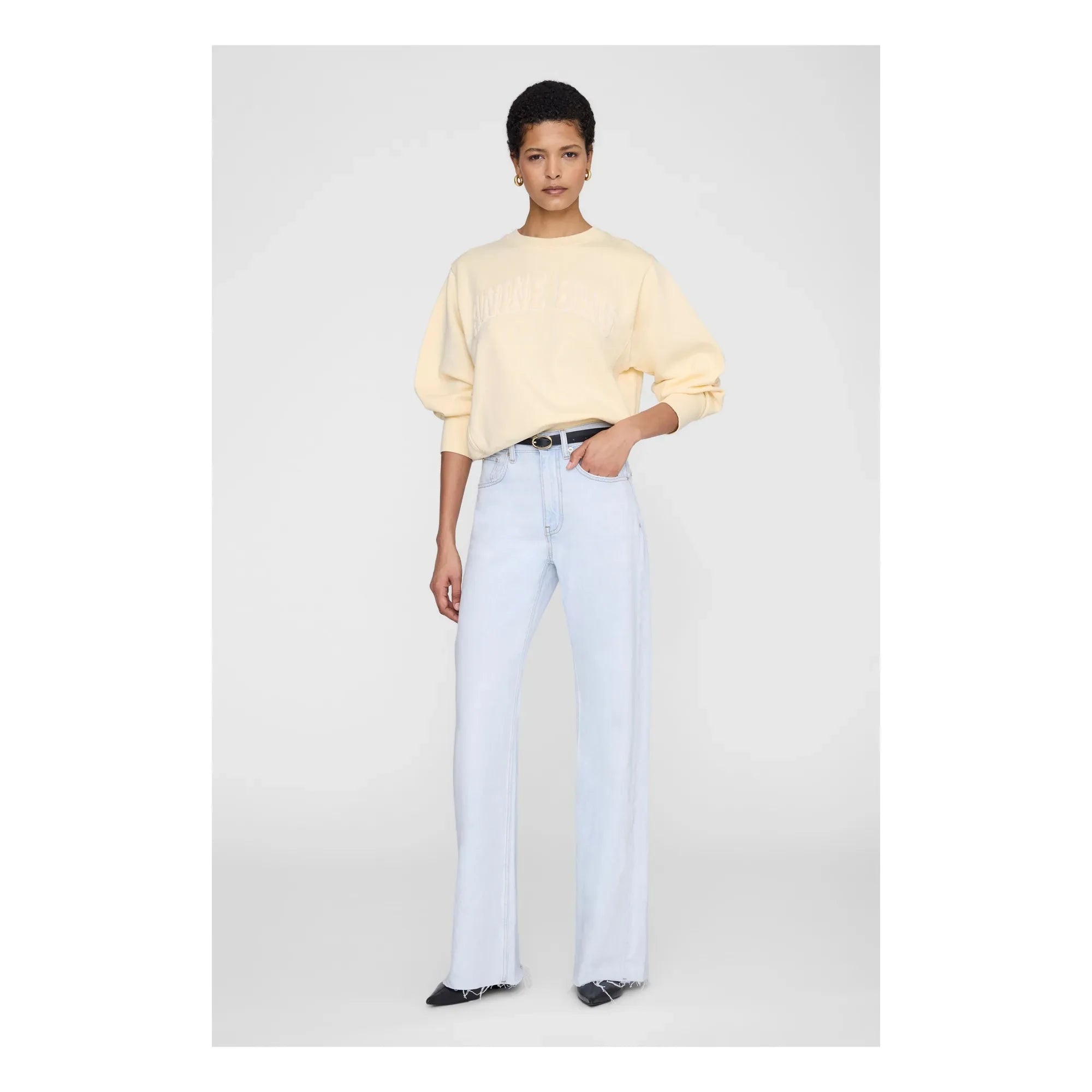 Anine Bing - Harry-Sweatshirt | Blassgelb