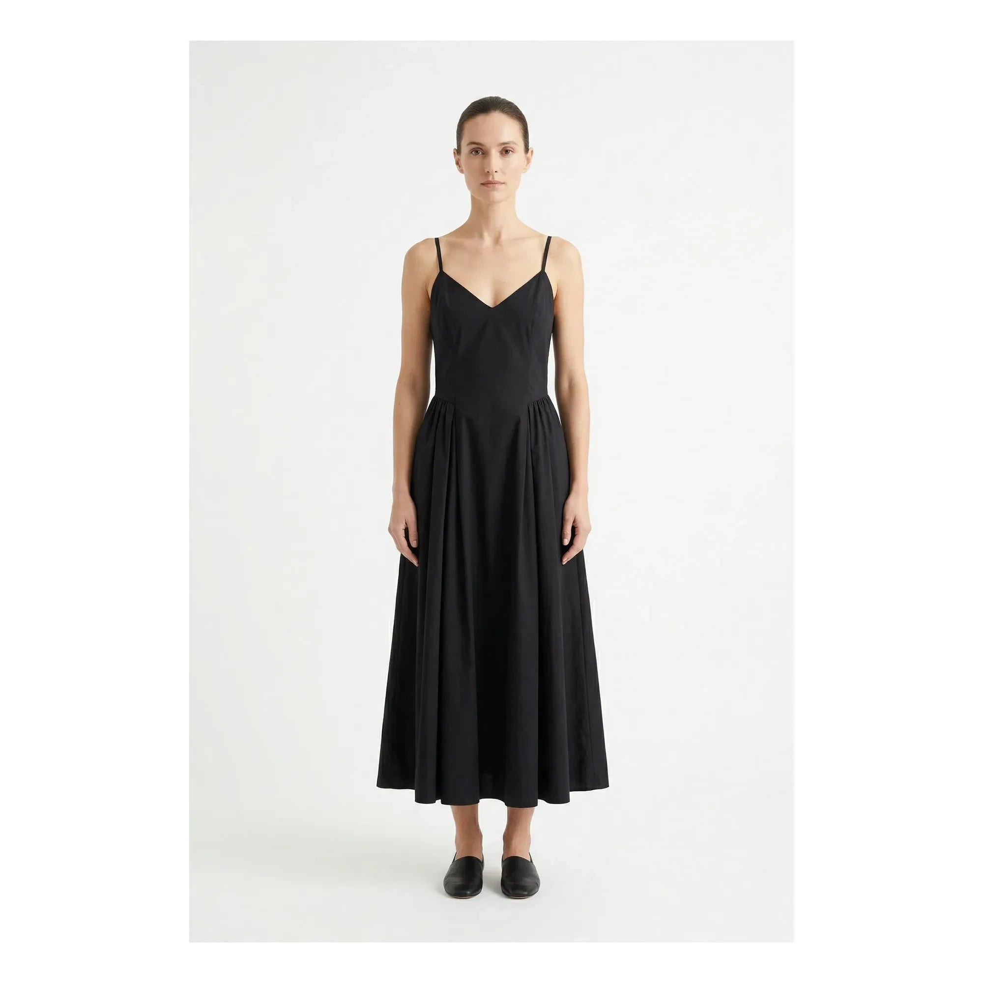 Xirena - Baumwoll-Bardot-Kleid | Schwarz