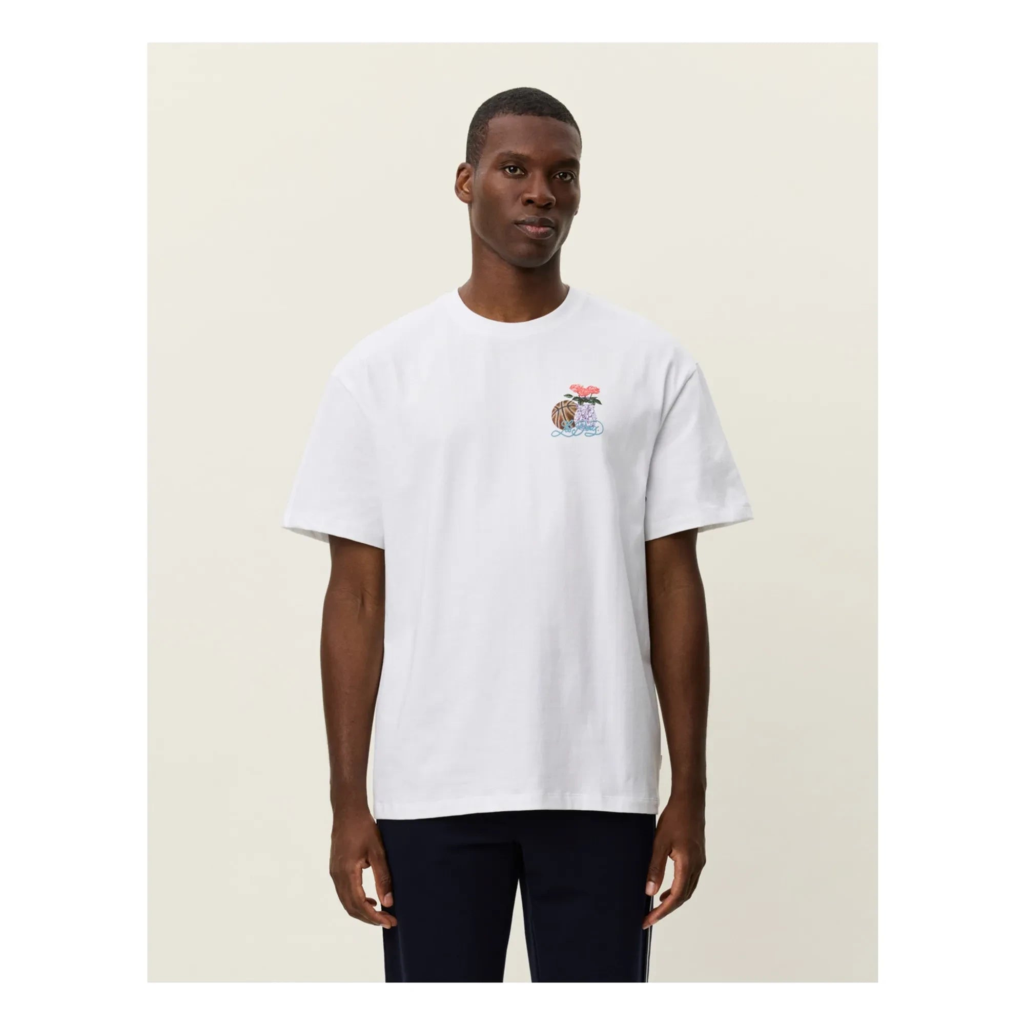 Les Deux - Cole Rundhals-T-Shirt Bio-Baumwolle | Braun