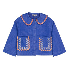 Hello Simone - Duchesse Samt Jacke | Blau