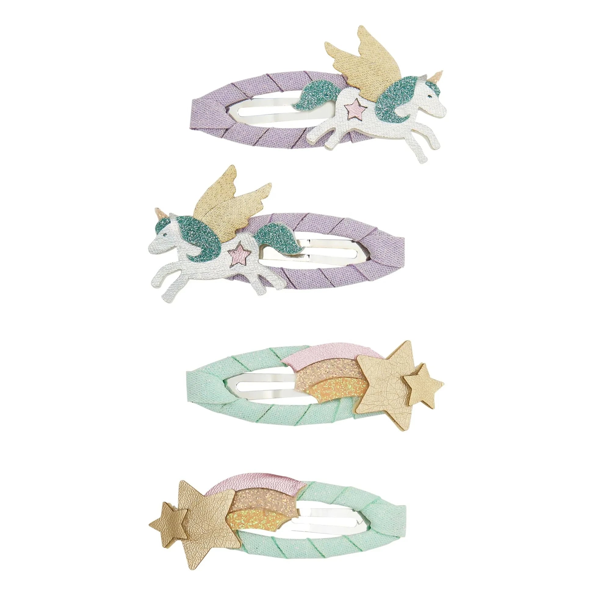Mimi & Lula - 4er-Set Einhorn-Haarklammern | Lila