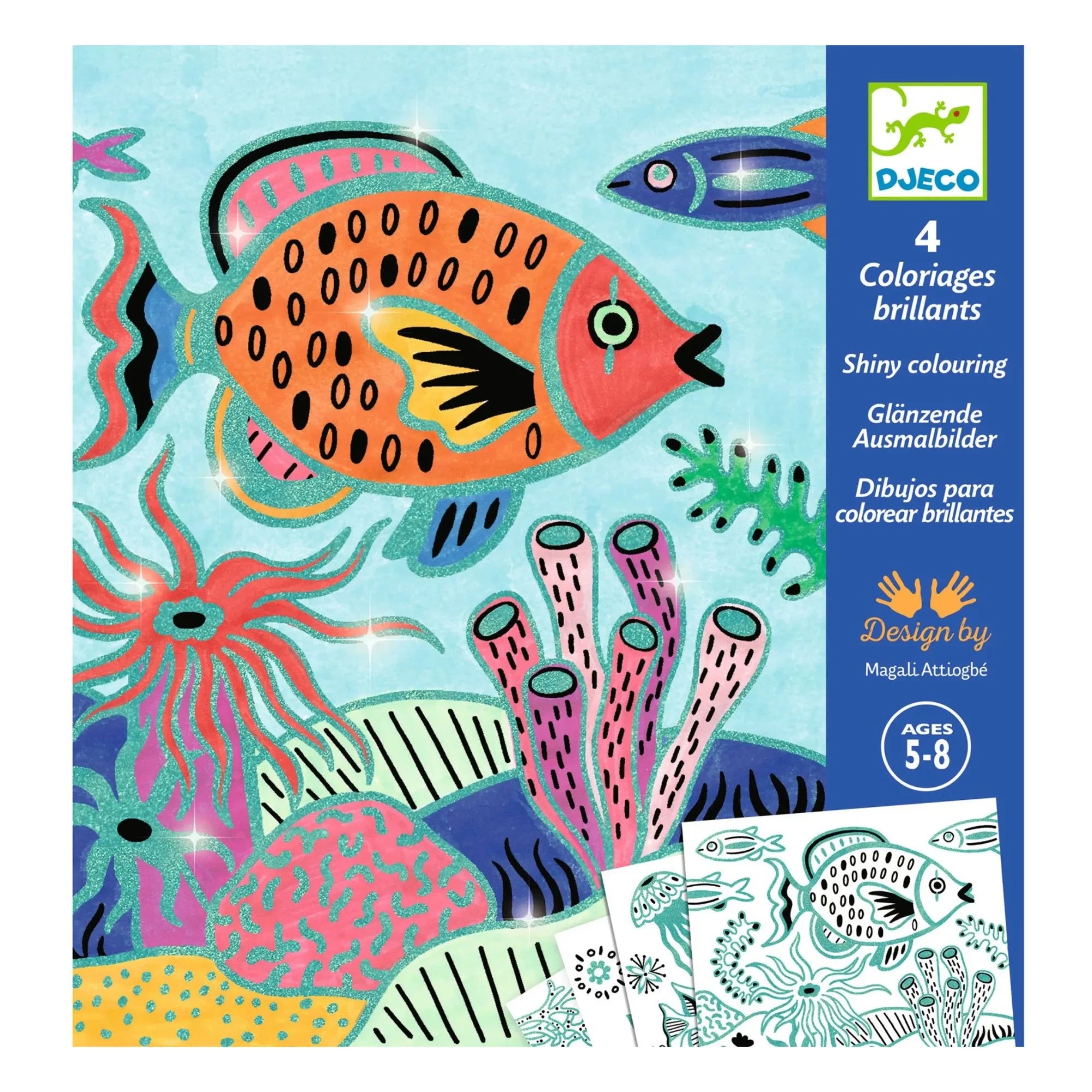 Djeco - Unterwasser-Malvorlagen
