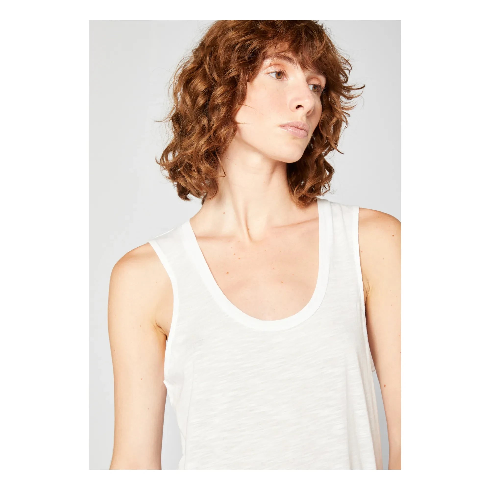 American Vintage - Jacksonville U-Ausschnitt Tanktop | Weiß