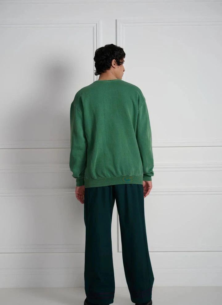 Wild Donkey - Pamuk Sweatshirt | Yeşil su