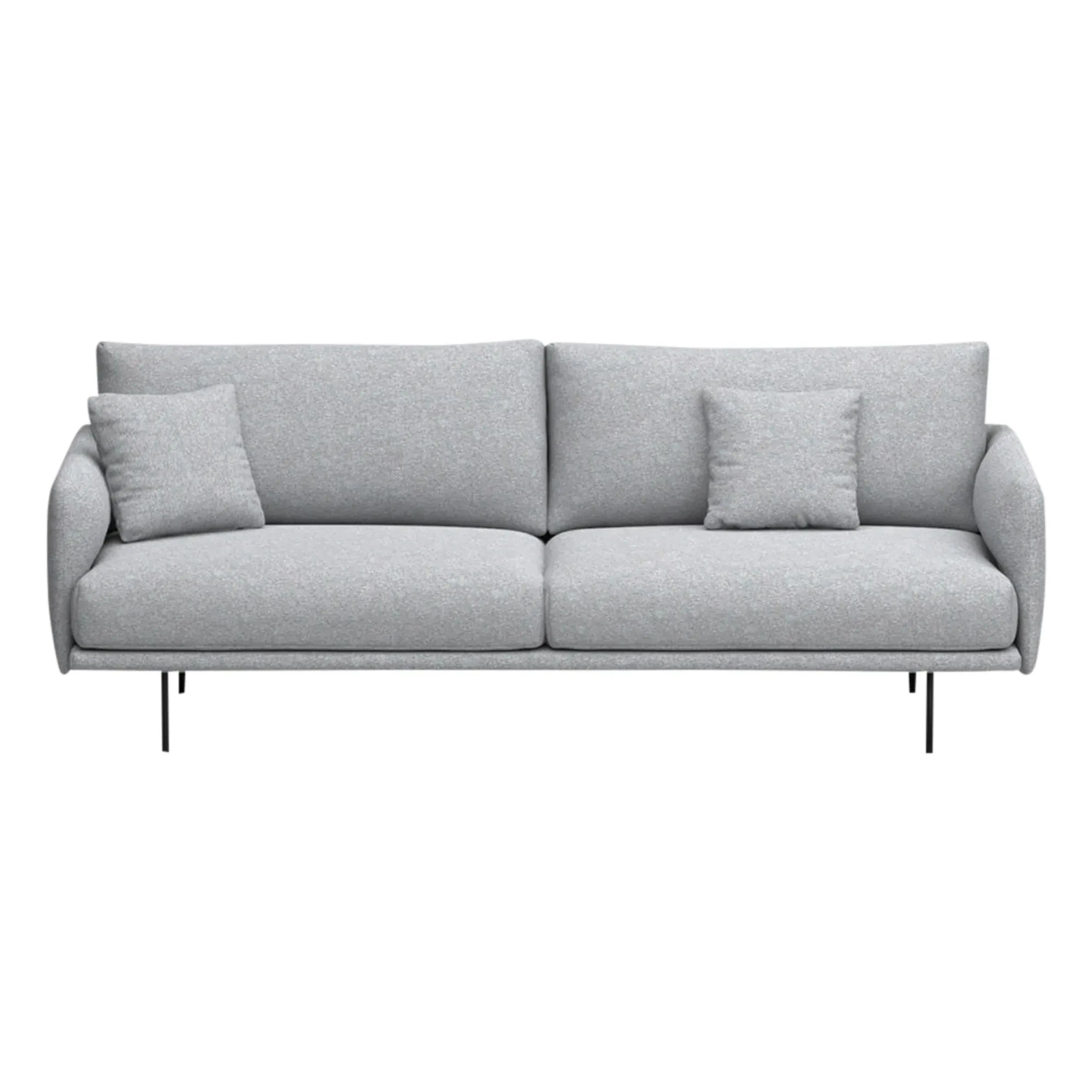 Panac Edition - Isly 3-Sitzer-Sofa, melierter Stoff - 205 cm | Grau