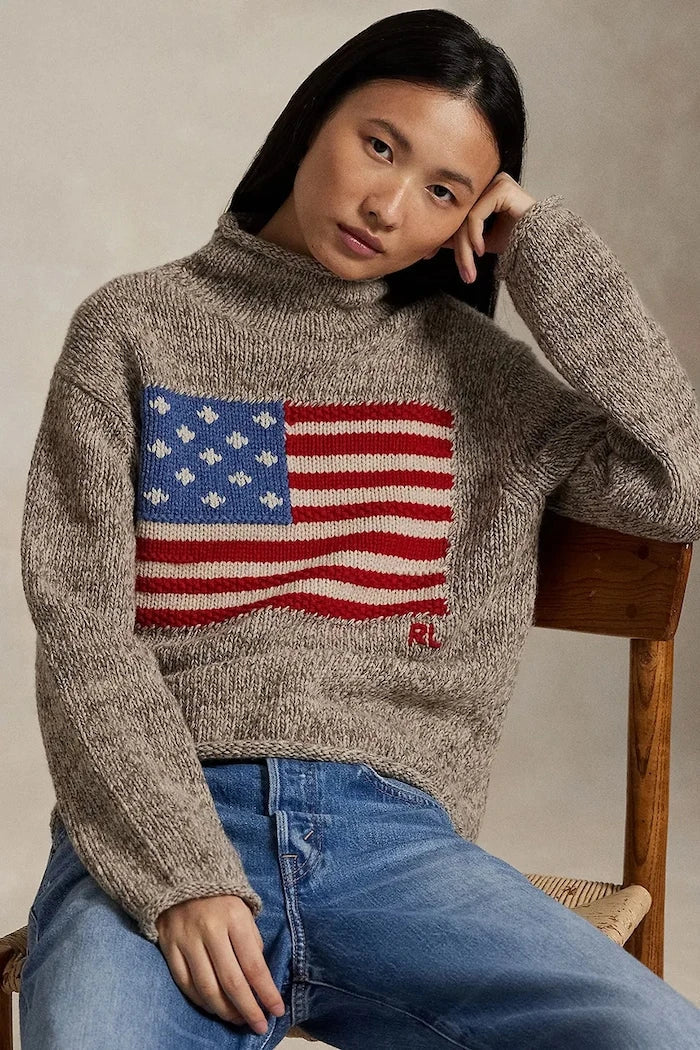 Polo Ralph Lauren düşük balıkçı yaka kadın yünlü kazak