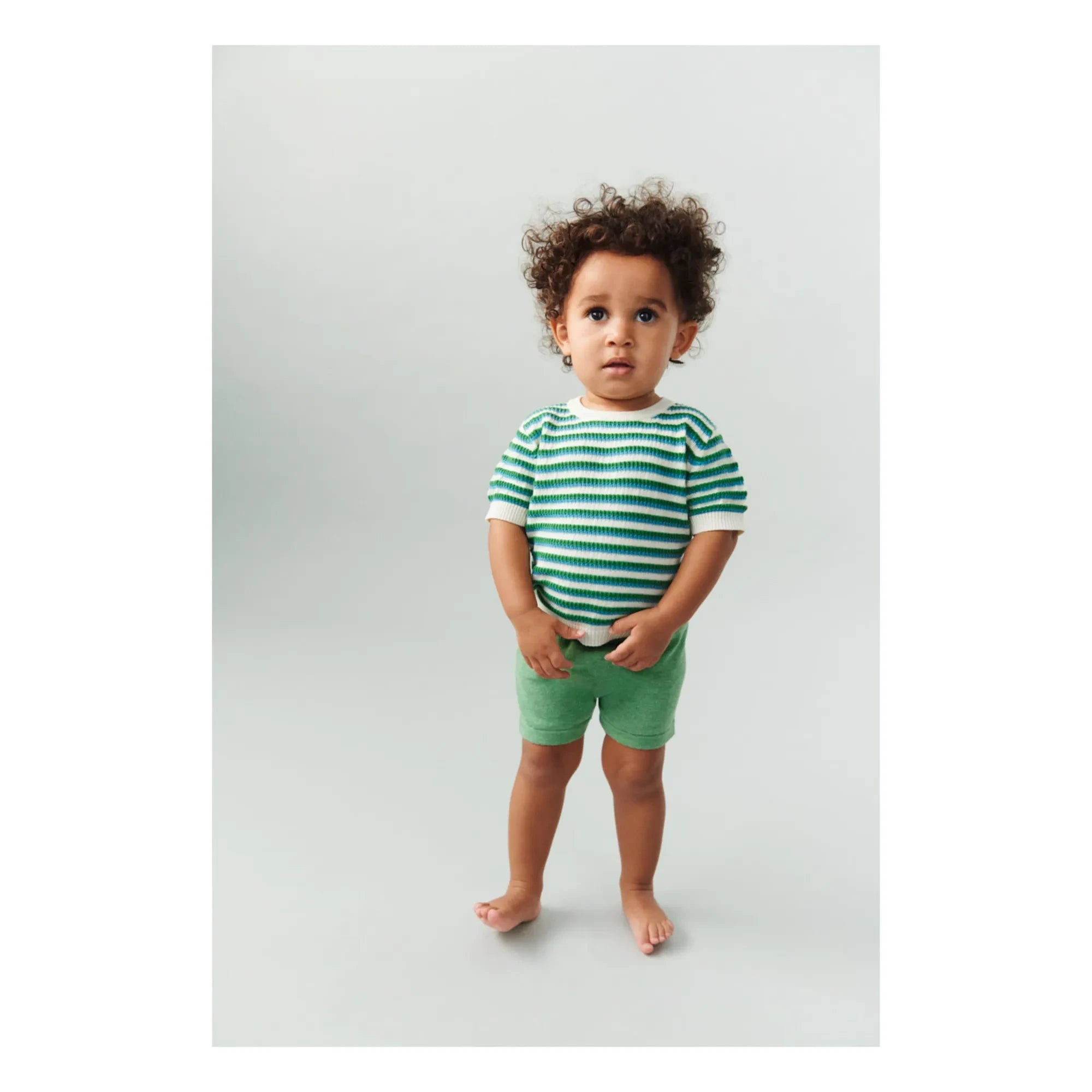 FUB - Chiné Bio-Baumwollstrickshorts | Grün