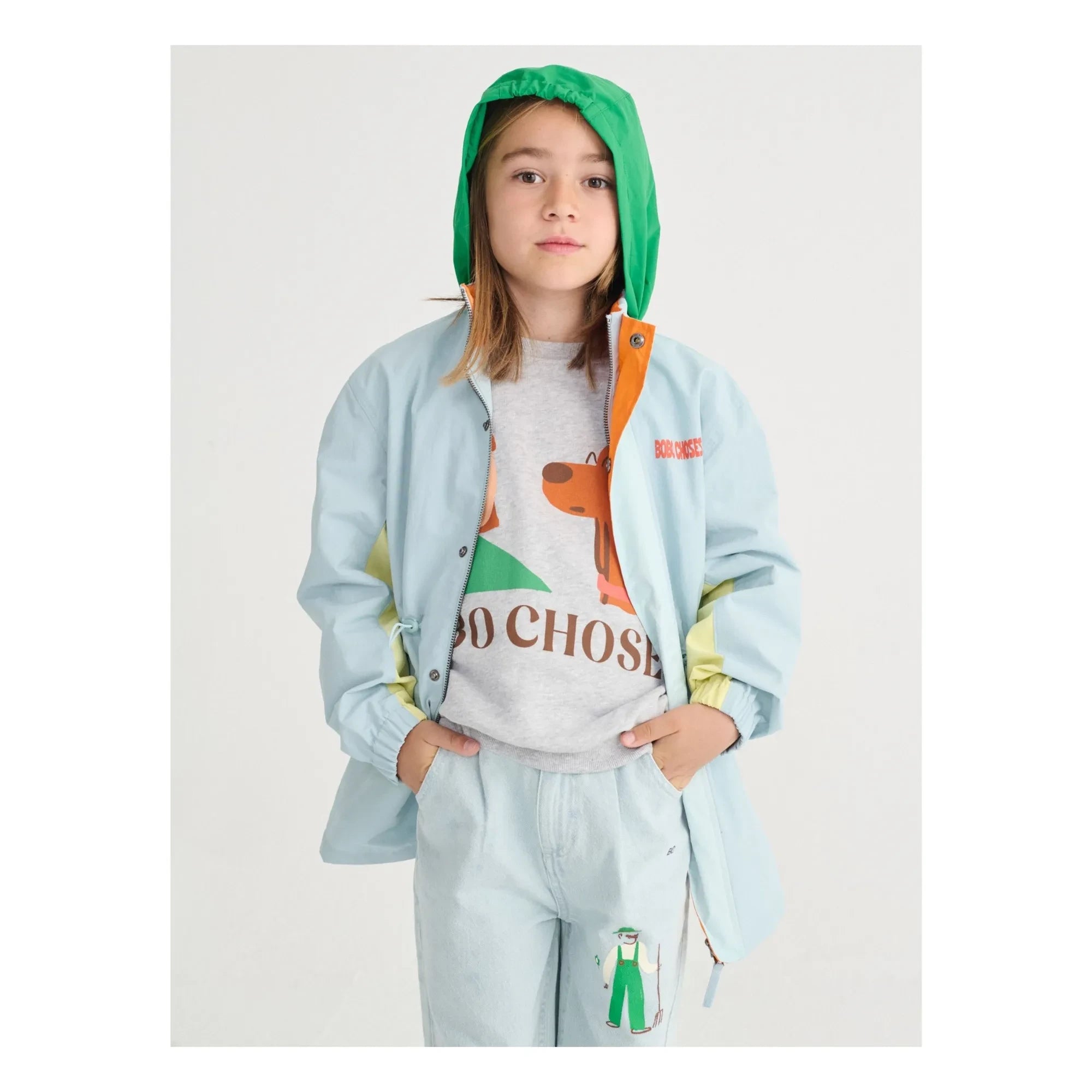 Bobo Choses - Recycelte Faser Wasserdichte Jacke | Hellblau