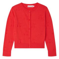 Bonpoint - Lysia Cardigan aus Bio-Baumwolle | Mohnrot