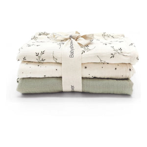 Babyparty - Olive Nappies - 3er-Set | Ecru