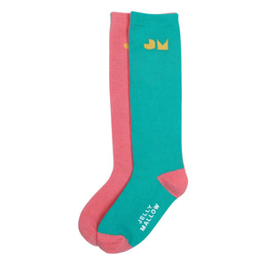 Jelly Mallow - 2 Çift Diz Üstü Çorap | Pembe