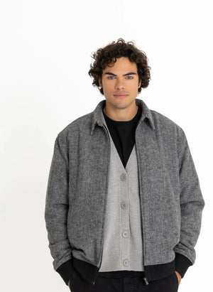 Smallable Man - Rodin Merino Wolle Cardigan | Heather Grau