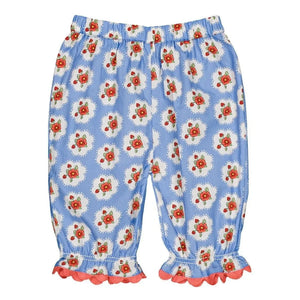 Hello Simone - Niedliche Blumenmuster Hose | Blau