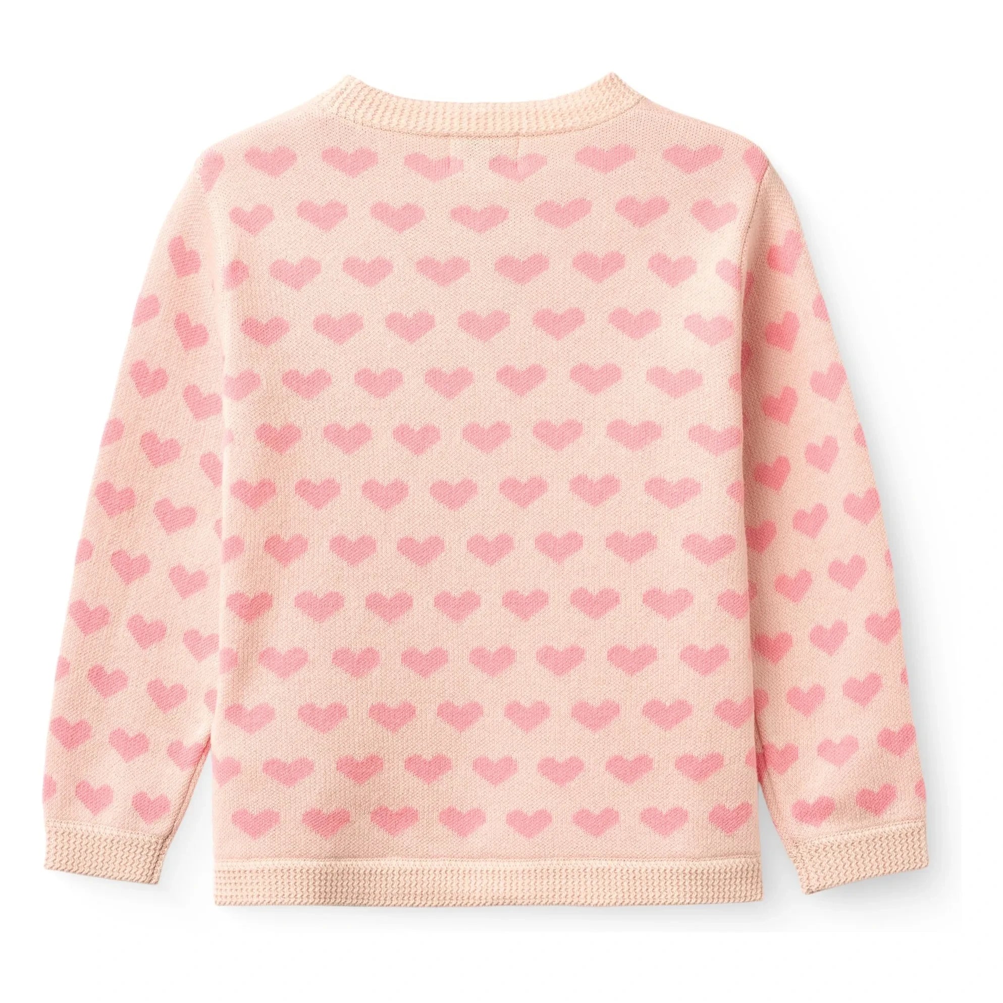 Copenhagen Colors - Bio-Baumwoll-Herz-Strickjacke | Rosa