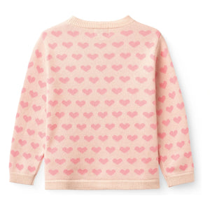 Copenhagen Colors - Bio-Baumwoll-Herz-Strickjacke | Rosa