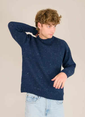 Origin Knitwear - Raglan Großer Strickpullover | Dunkelblau