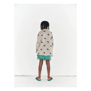 Main Story - Monogramm-Strickjacke aus Bio-Baumwolle | Cremeweiß