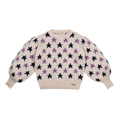 the new society - Ximena Etoiles Pullover aus Wolle und recycelten Fasern | Beige
