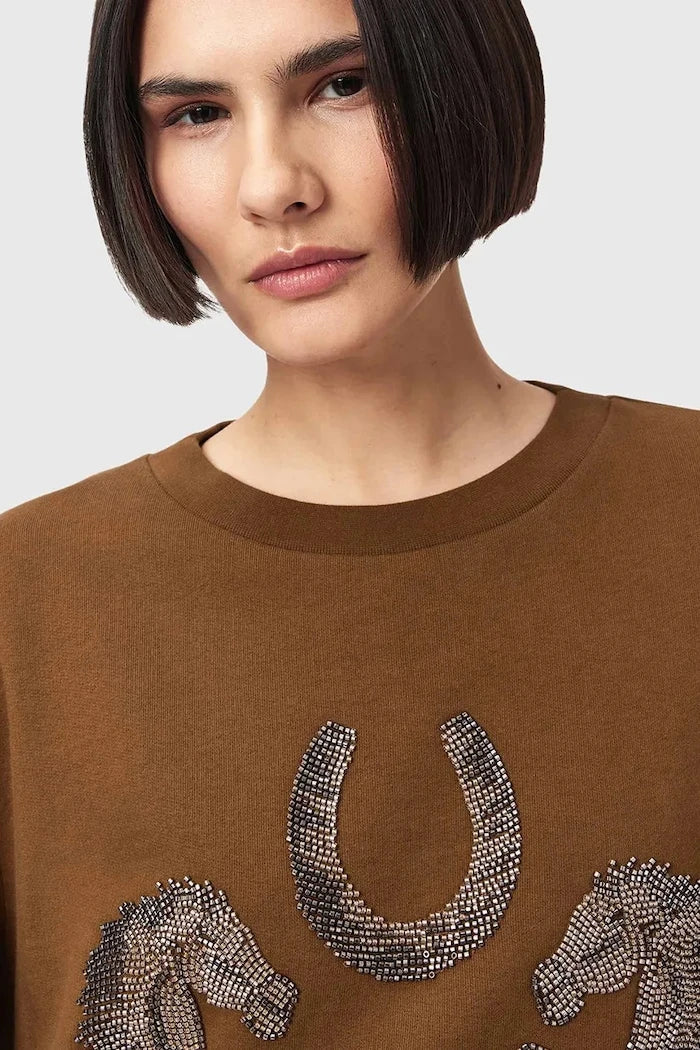 Pamuklu sweatshirt AllSaints LUCK