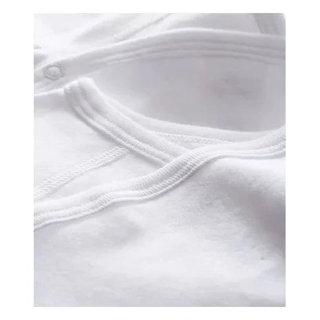 Petit Bateau - Yenidoğan Çapraz Askılı Tulum Seti - 2'li | Beyaz