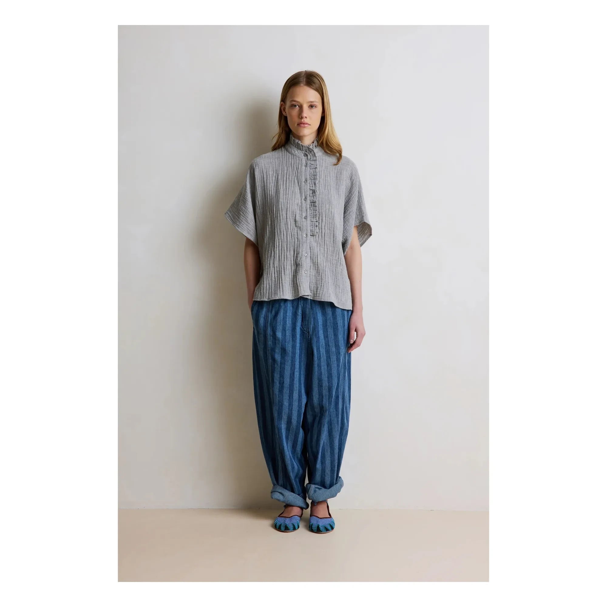 Hod - Natasha Baumwollhemd | Blau