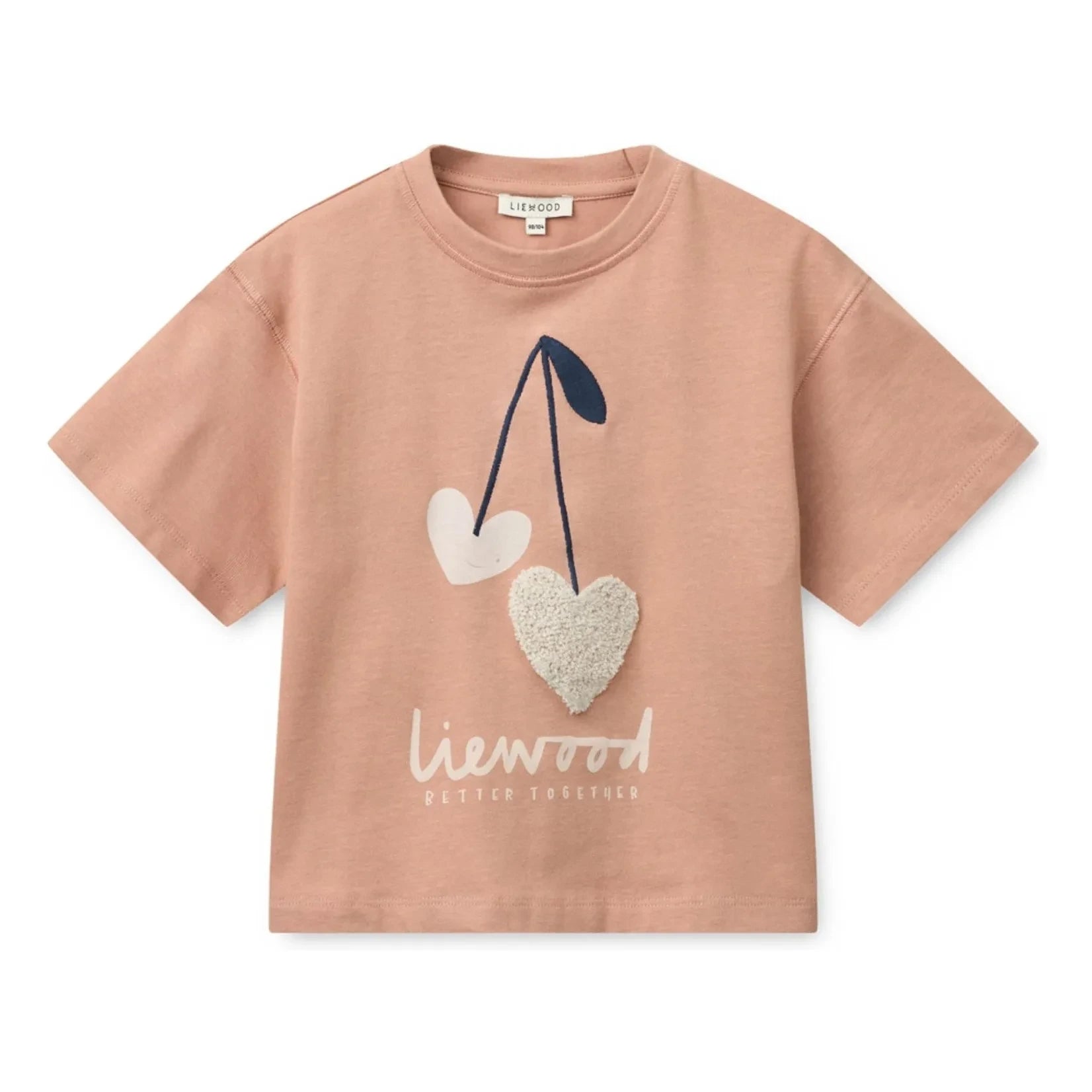 Liewood - Tyler Hearts Bio-Baumwoll-T-Shirt | Rosa