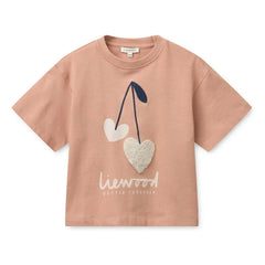 Liewood - Tyler Hearts Bio-Baumwoll-T-Shirt | Rosa
