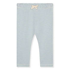 Gray Label - Çizgili Organik Pamuk Bebek Taytı | Açık mavi