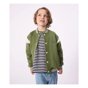 Petit Bateau - Teddy Molleton Oversized-Jacke | Oliv