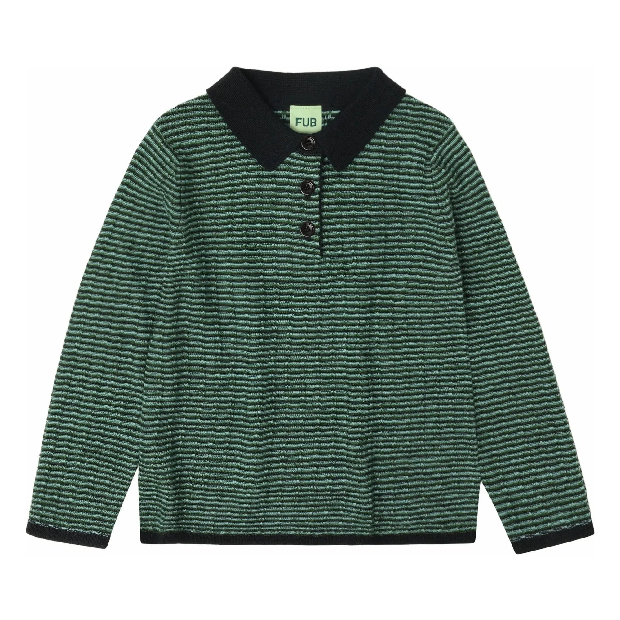 FUB - Merinos yün polo tişört | Yeşil