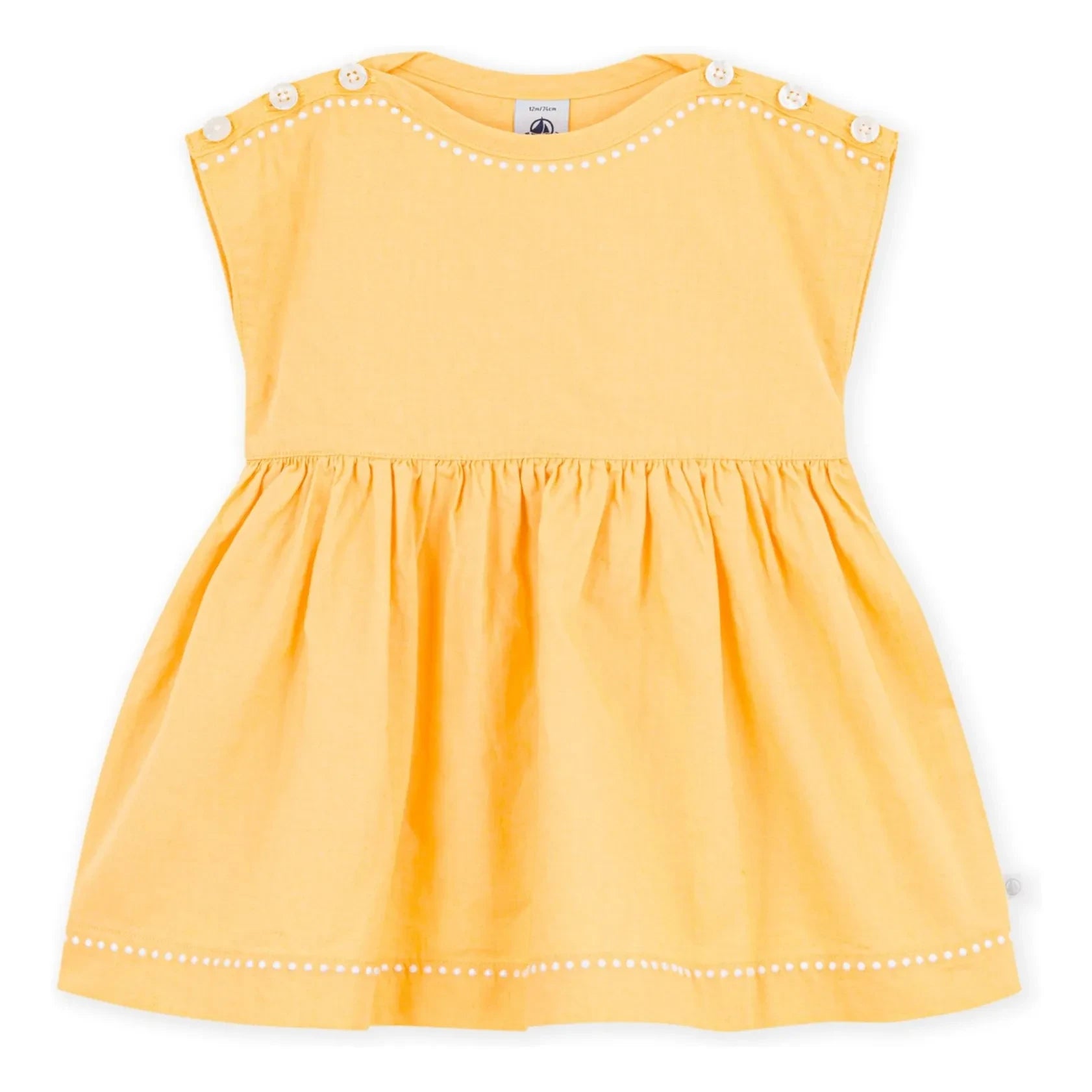 Petit Bateau – Schlichtes Leinenkleid | Gelb