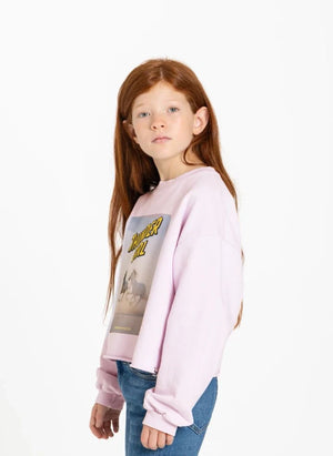 Hundred Pieces - Belmont Horses Organische Baumwoll-Sweatshirt | Hellrosa