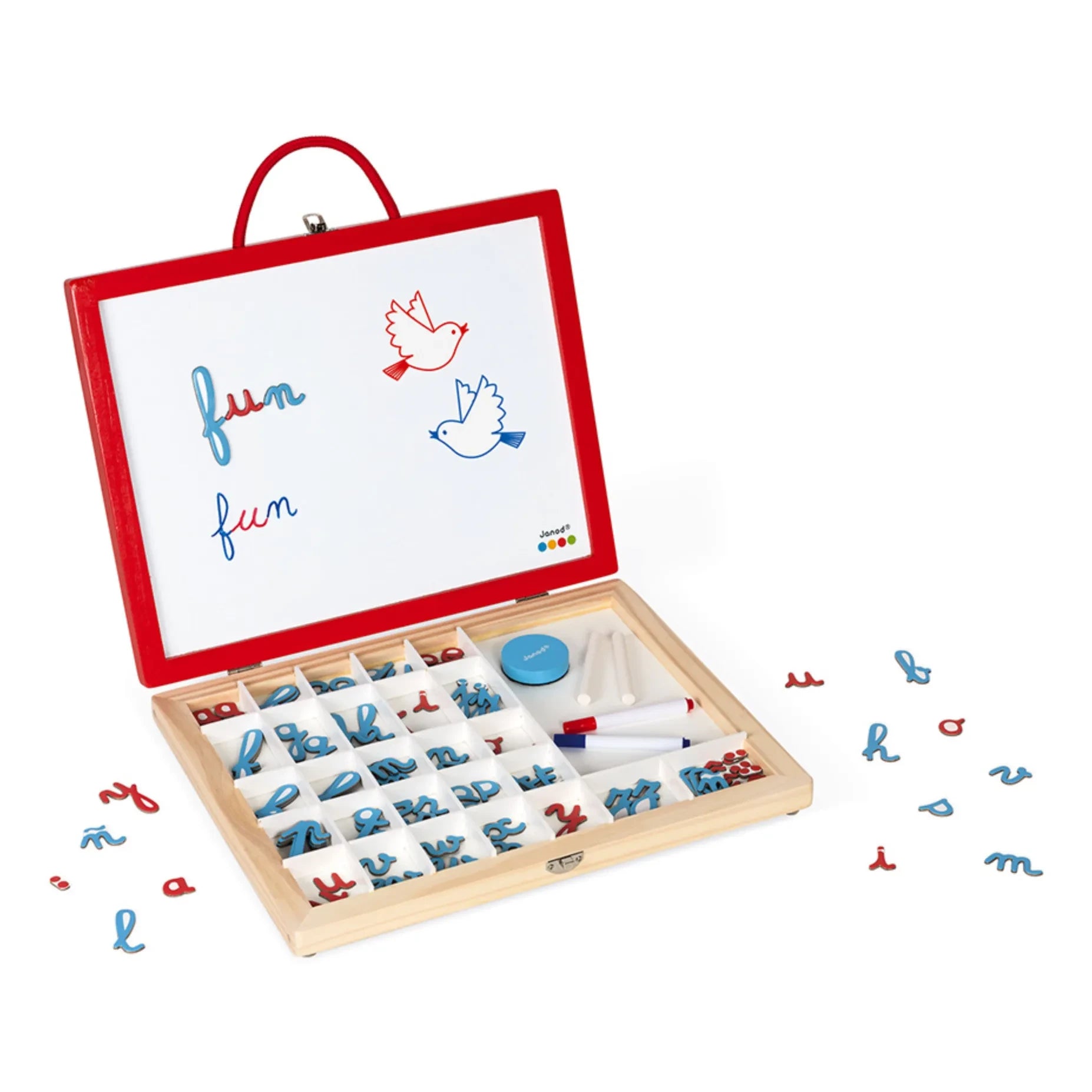 Janod - 4-in-1 Kursive Buchstabenbox