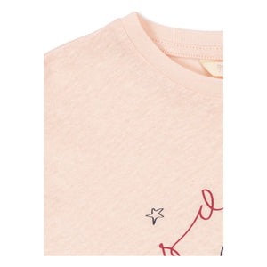 Konges Sløjd - Era Chat T-Shirt Leinen und Bio-Baumwolle | Rosa