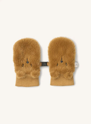 Liewood - Lizzy Bear Fäustlinge aus Fleece aus recycelter Faser | Karamell