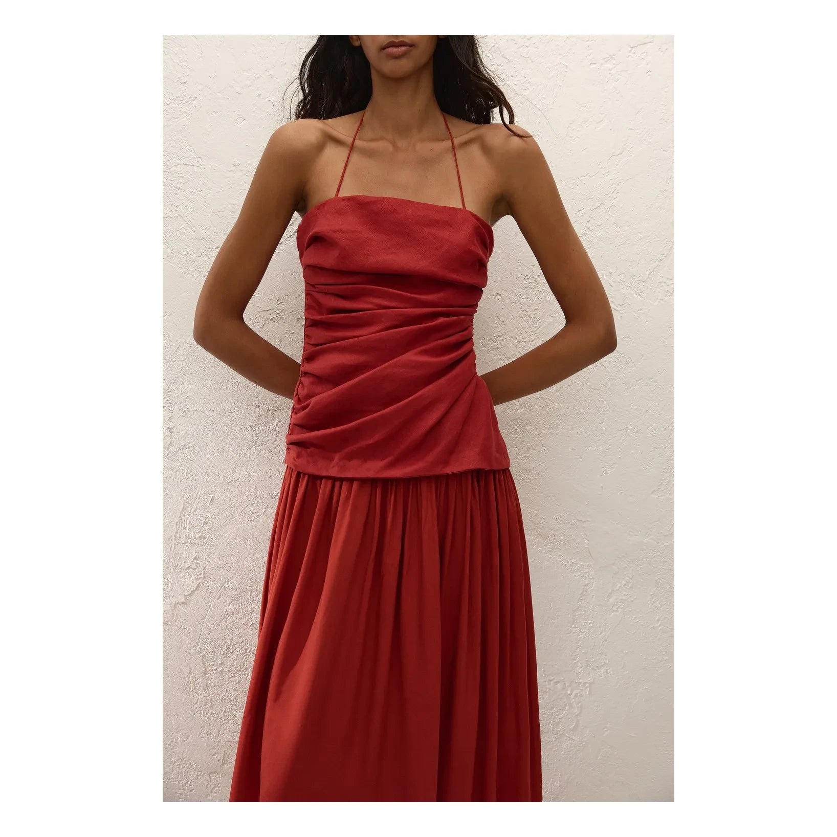 Faithfull the Brand - Notte Maxi Kleid aus Baumwolle | Terracotta