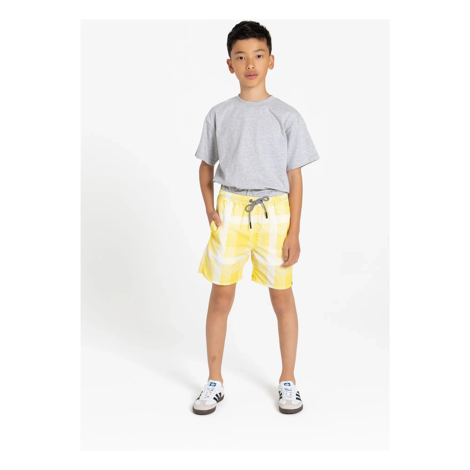 Finger in the nose - Freeboy Carreaux Badeshorts | Blassgelb