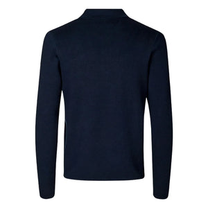 Samsoe Samsoe - Guna Langarm Halbzip Polo Shirt | Marineblau