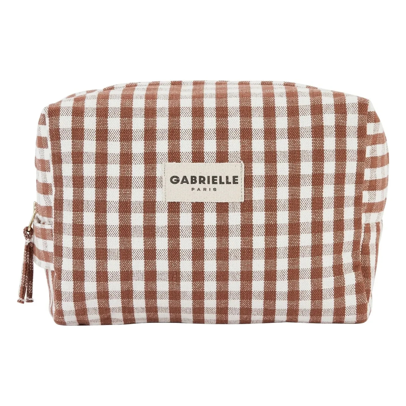 Gabrielle Paris - Gingham Moka Kulturtasche | Mokka