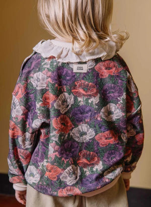 Studio Bohème - Juno Blumenmuster Bio-Baumwoll-Sweatshirt | Lila